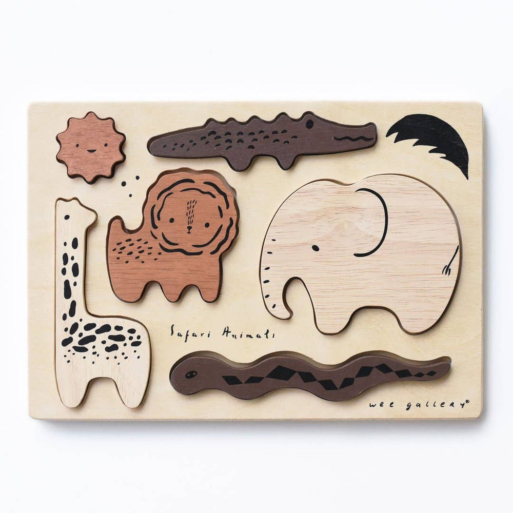 Wooden Tray Puzzle - Safari Animals