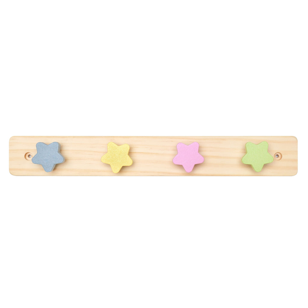 WonderBee™ Stars Wooden Hanger Natural Pine