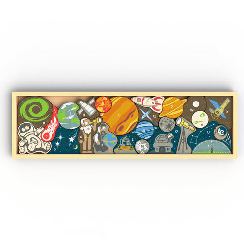 Space A to Z Puzzle & Playset
