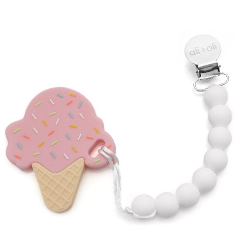 Ali+Oli Ice Cream Teether (Pink)